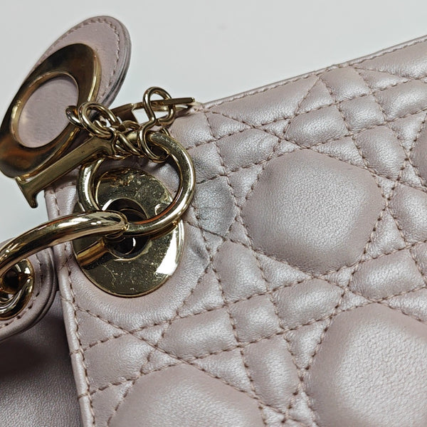 Lady Dior Mini Cannage Lambskin Pink