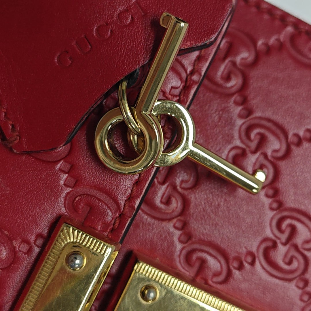 Padlock Small Monogram Calfskin Red