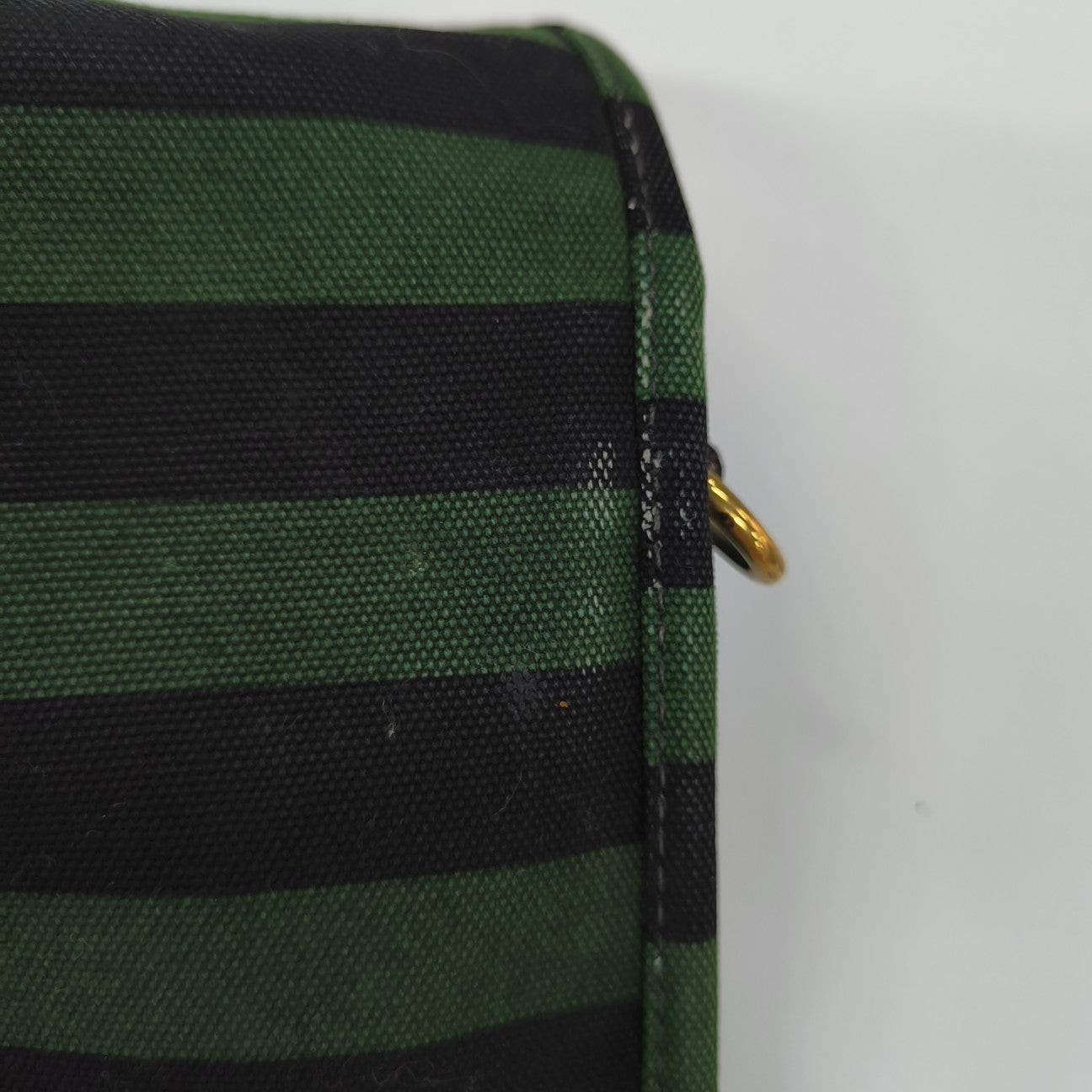 Quilted Canvas Shoulder Bag Green