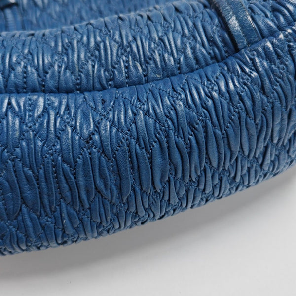 Quilted Lambskin Shoulder Bag Blue