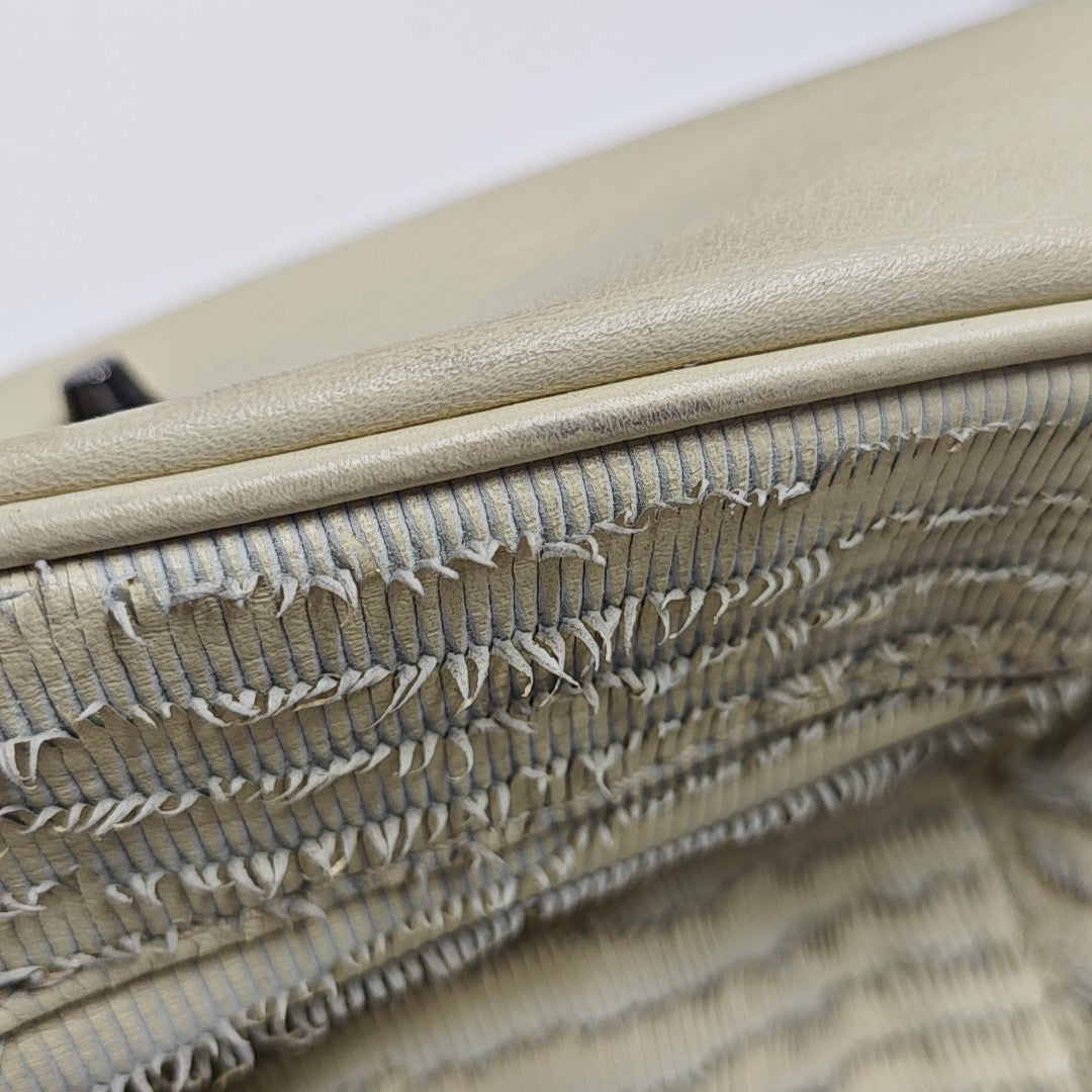 Calfskin Top Handle Bag Beige