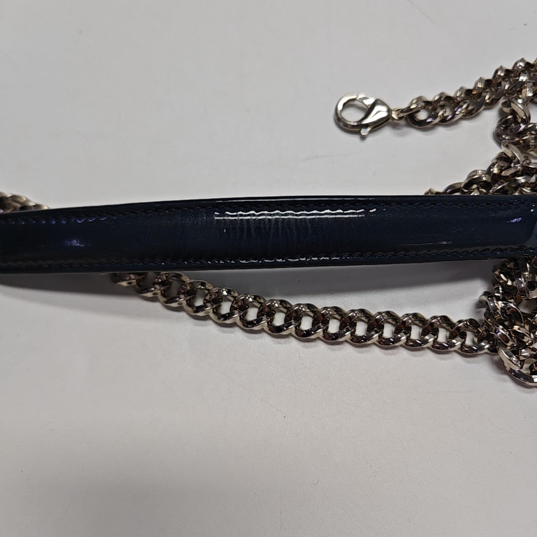 Rendez-Vous Cannage Patent Leather Blue