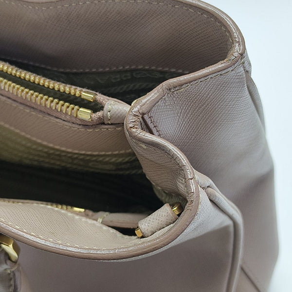 Galleria Medium Saffiano Calfskin Beige