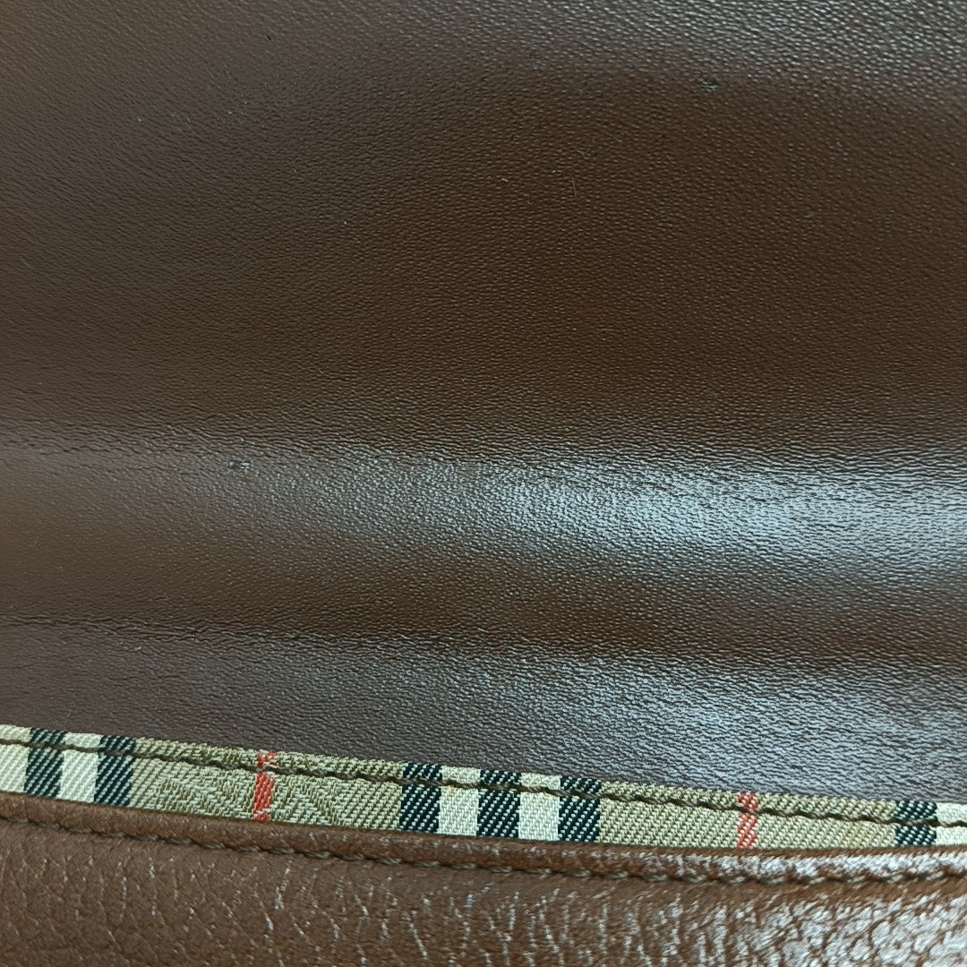 Calfskin Top Handle Bag Brown