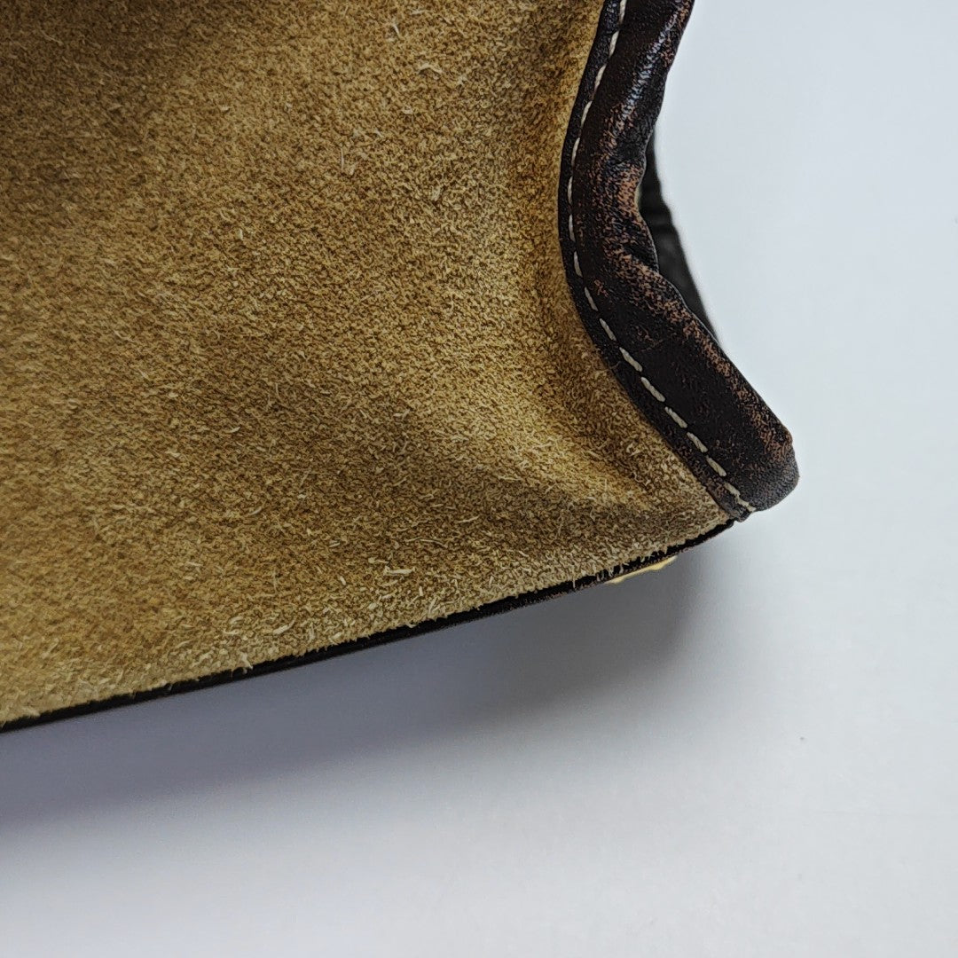 Suede Tote Bag Brown