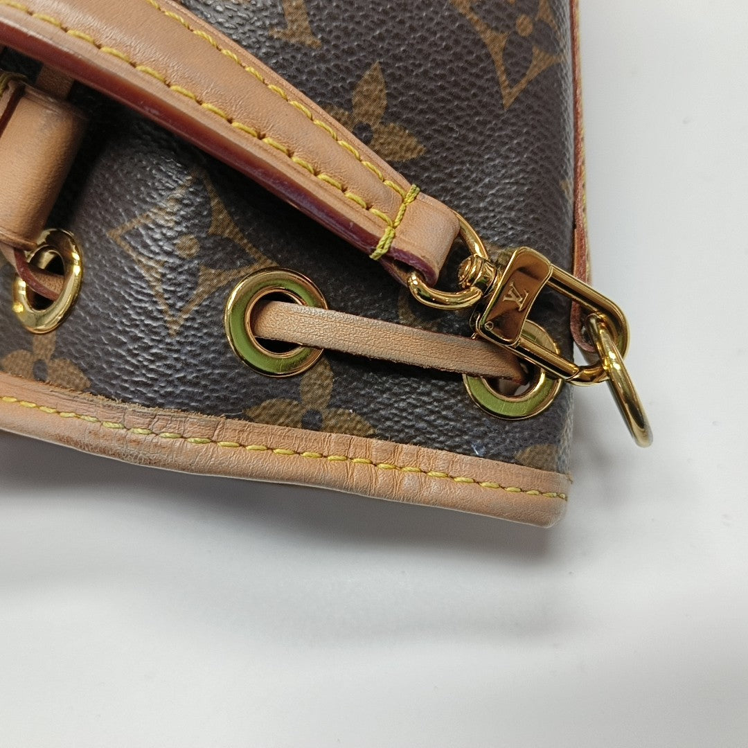NOÉ Nano Monogram Coated Canvas Brown