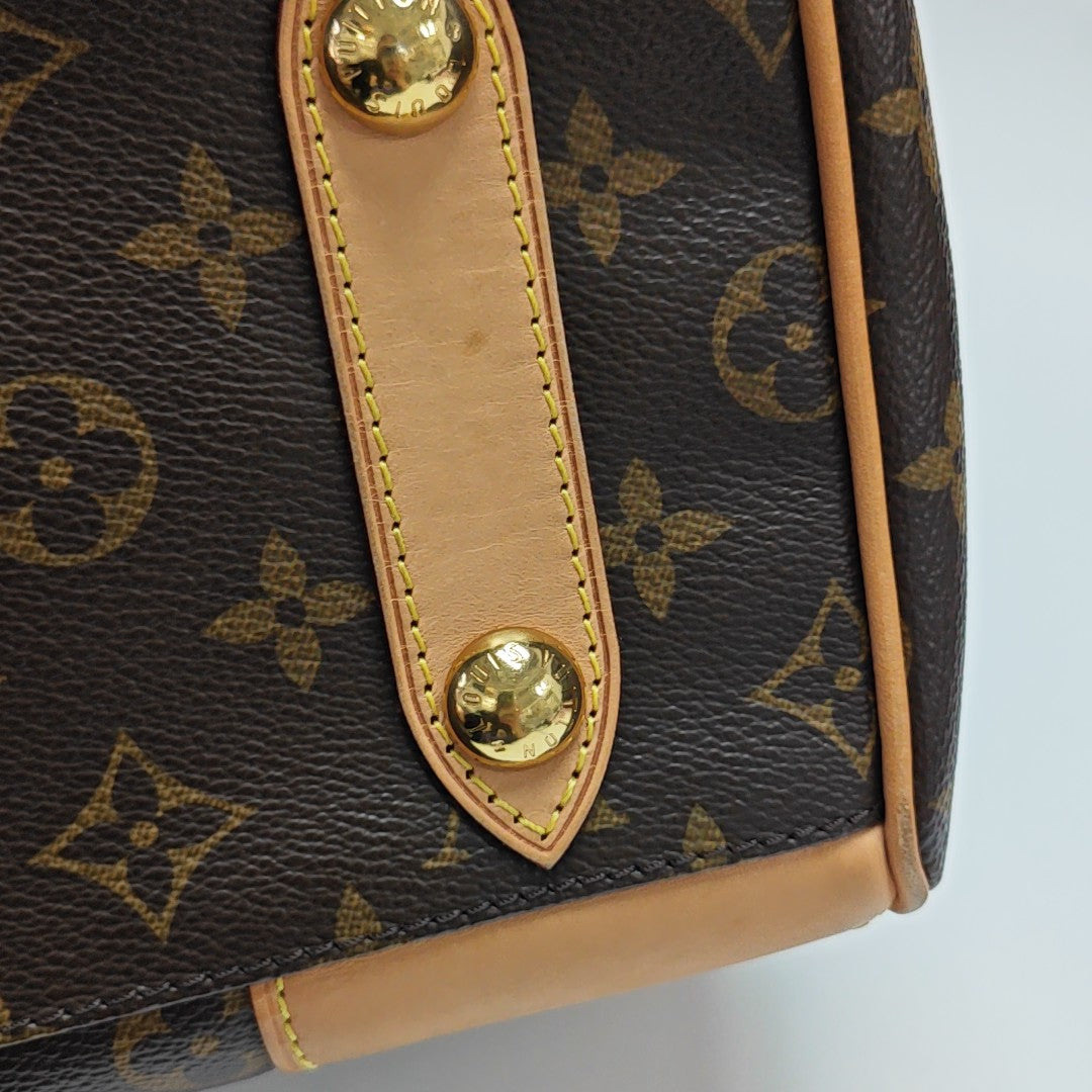 RETIRO NM Monogram Coated Canvas Brown