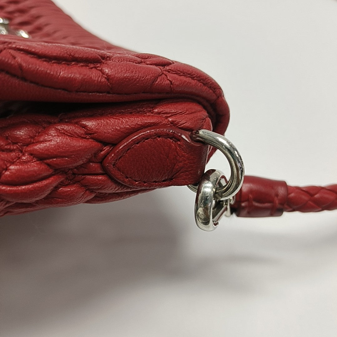 Crystal Quilted Lambskin Red