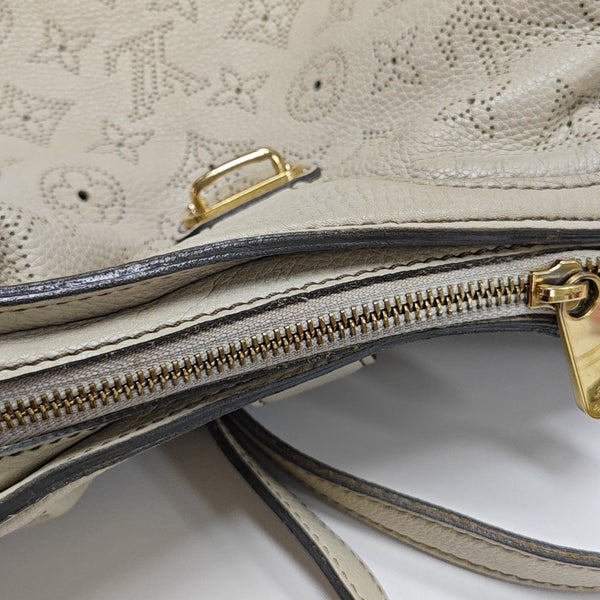 Monogram Calfskin Shoulder Bag White