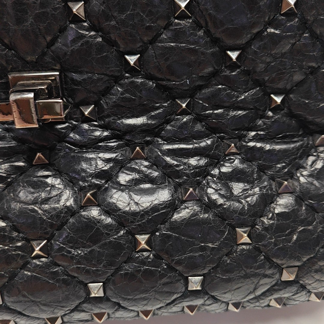 Spike Up Quilted Calfskin Black