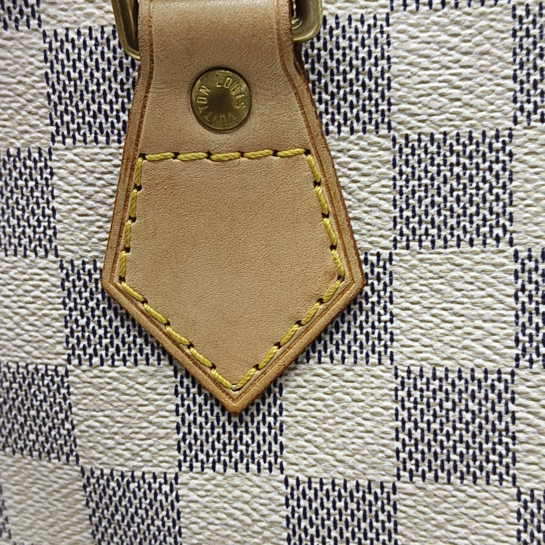 SPEEDY 25 Damier Azur Coated Canvas White