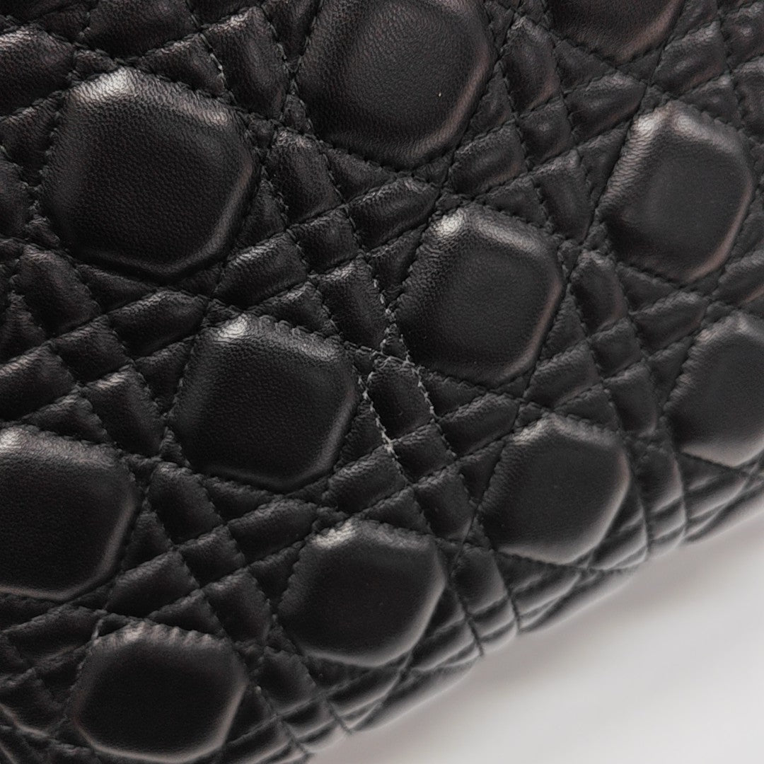 Lady Dior Medium Cannage Lambskin Black