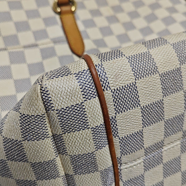 TOTALLY MM Damier Azur Coated Canvas White