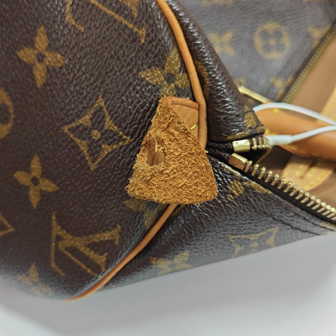 SPEEDY 30 Monogram Coated Canvas Brown