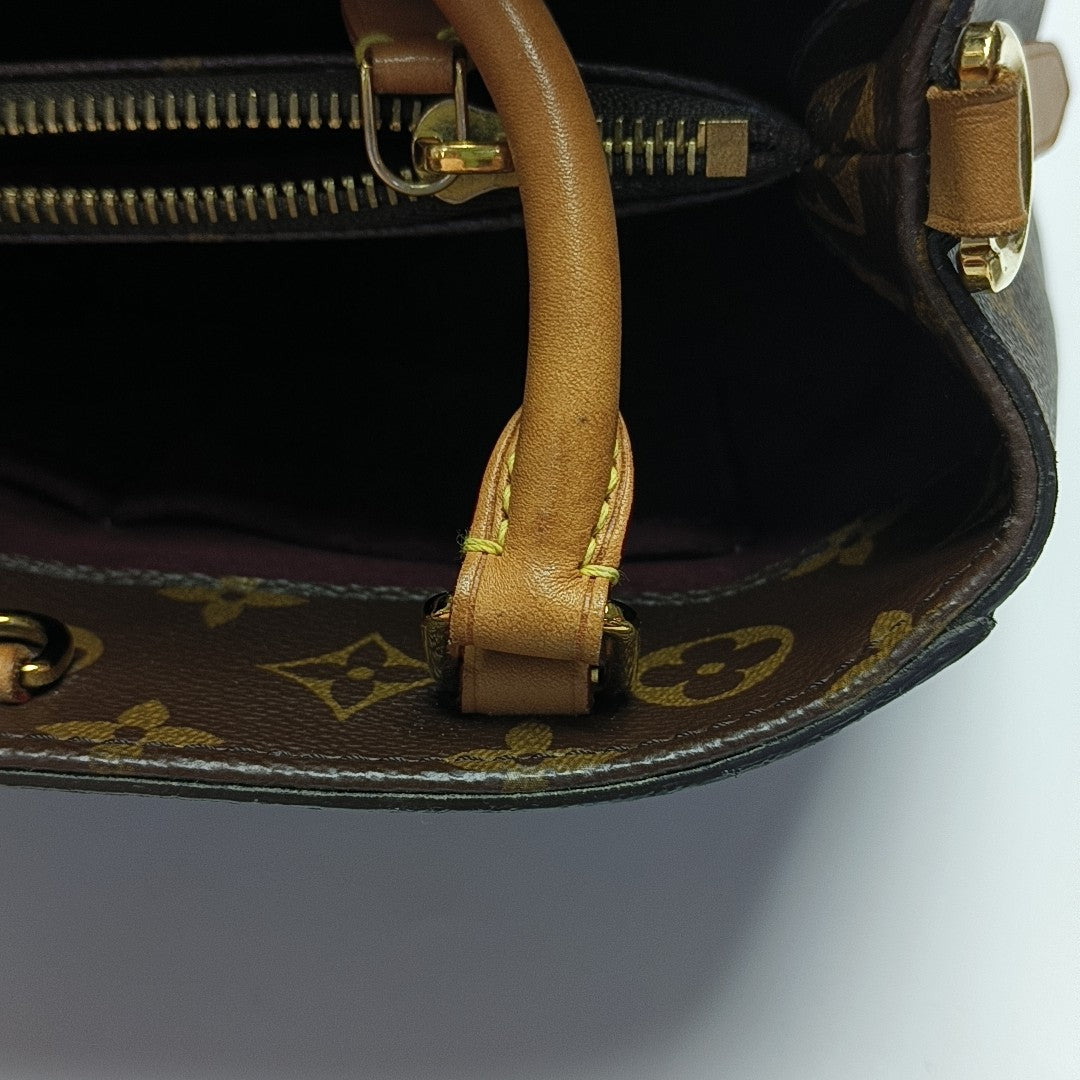 MONTAIGNE Monogram Coated Canvas Brown