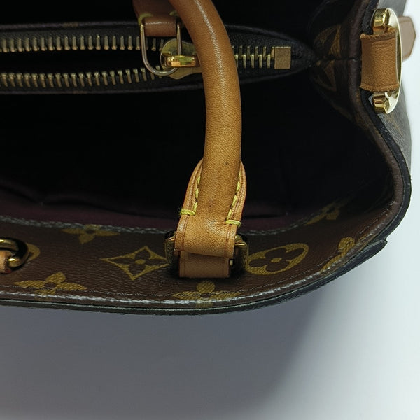 MONTAIGNE Monogram Coated Canvas Brown