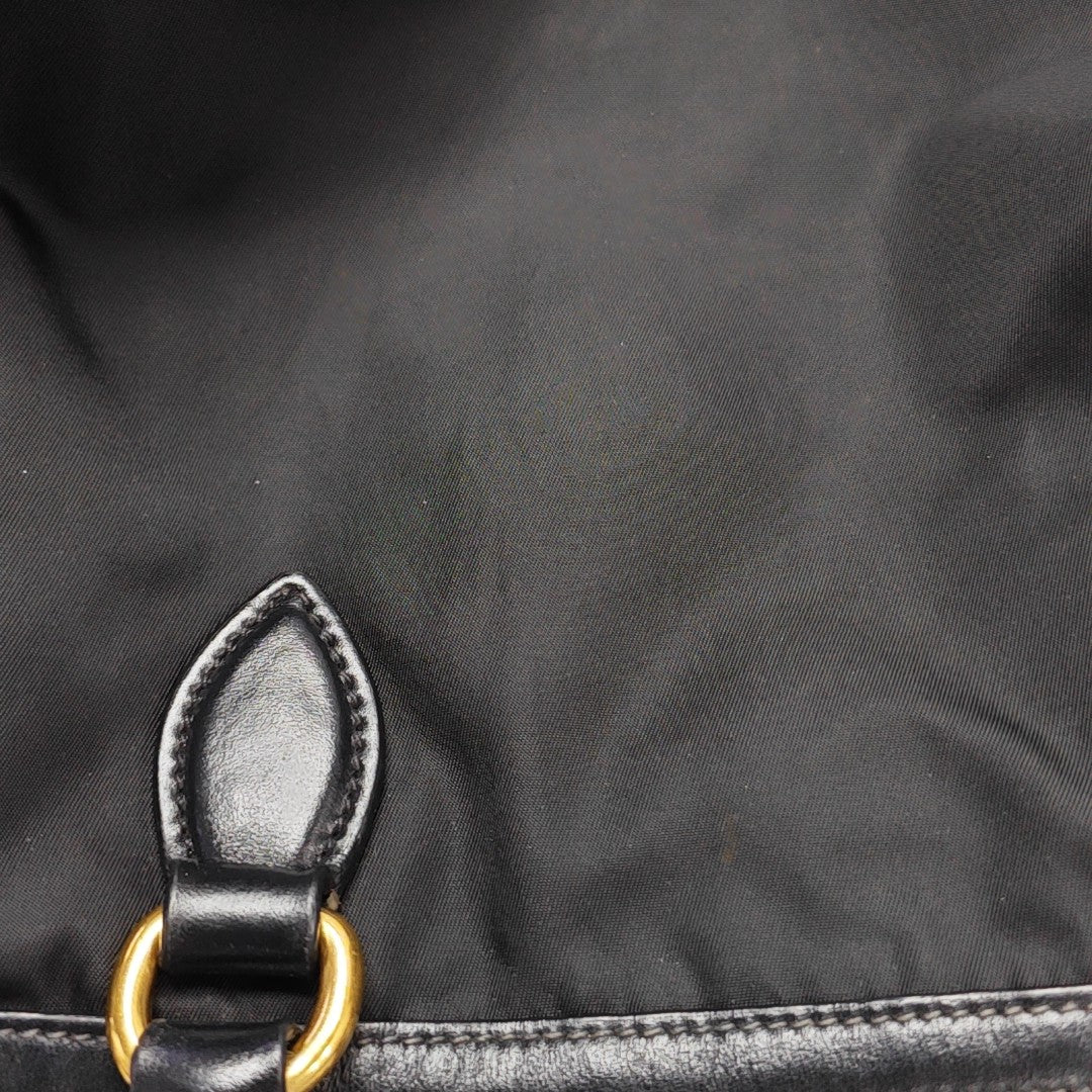 Nylon Shoulder Bag Black