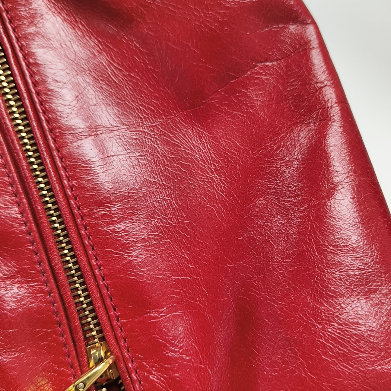 Calfskin Shoulder Bag Red