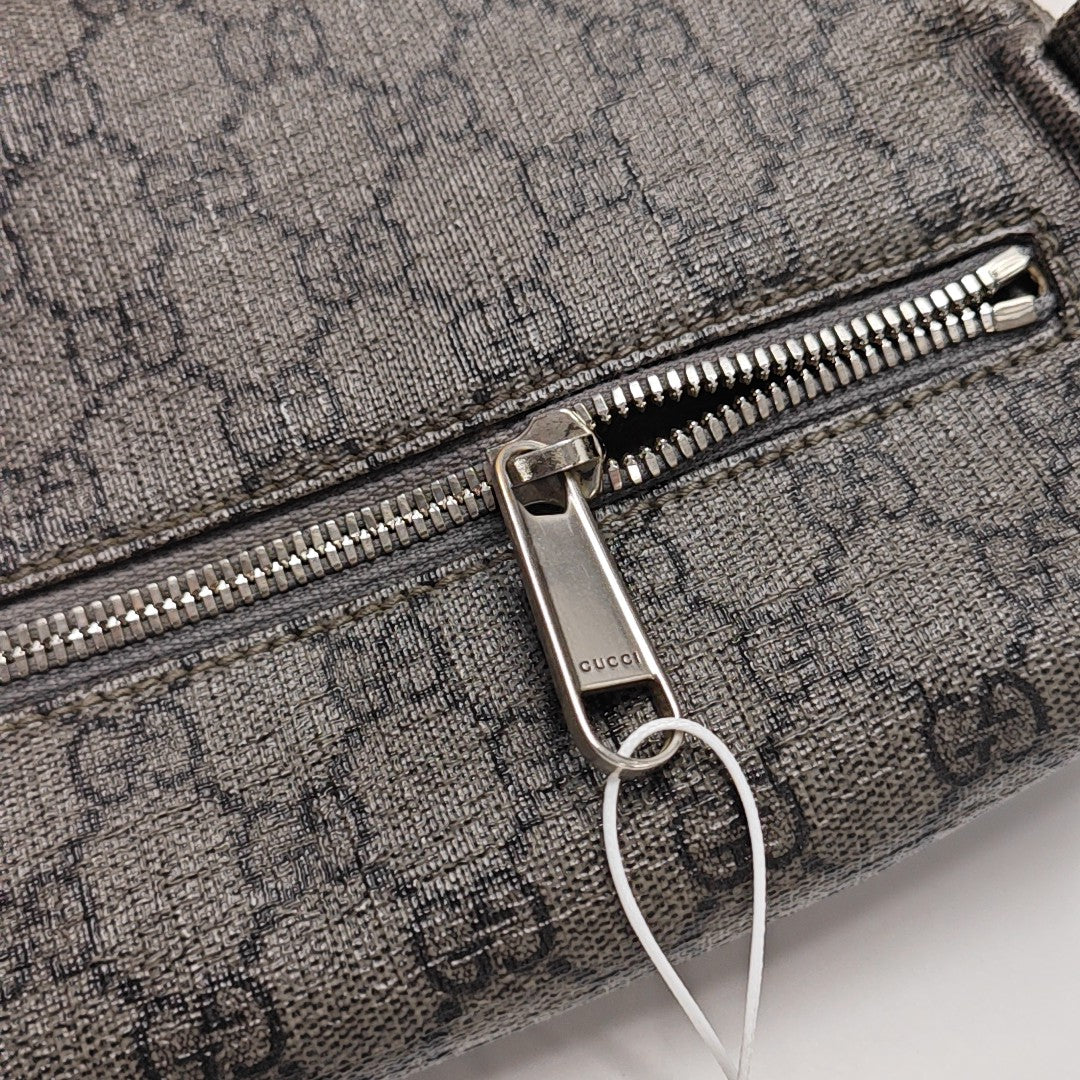Ophidia Small Monogram Coated Canvas Gray
