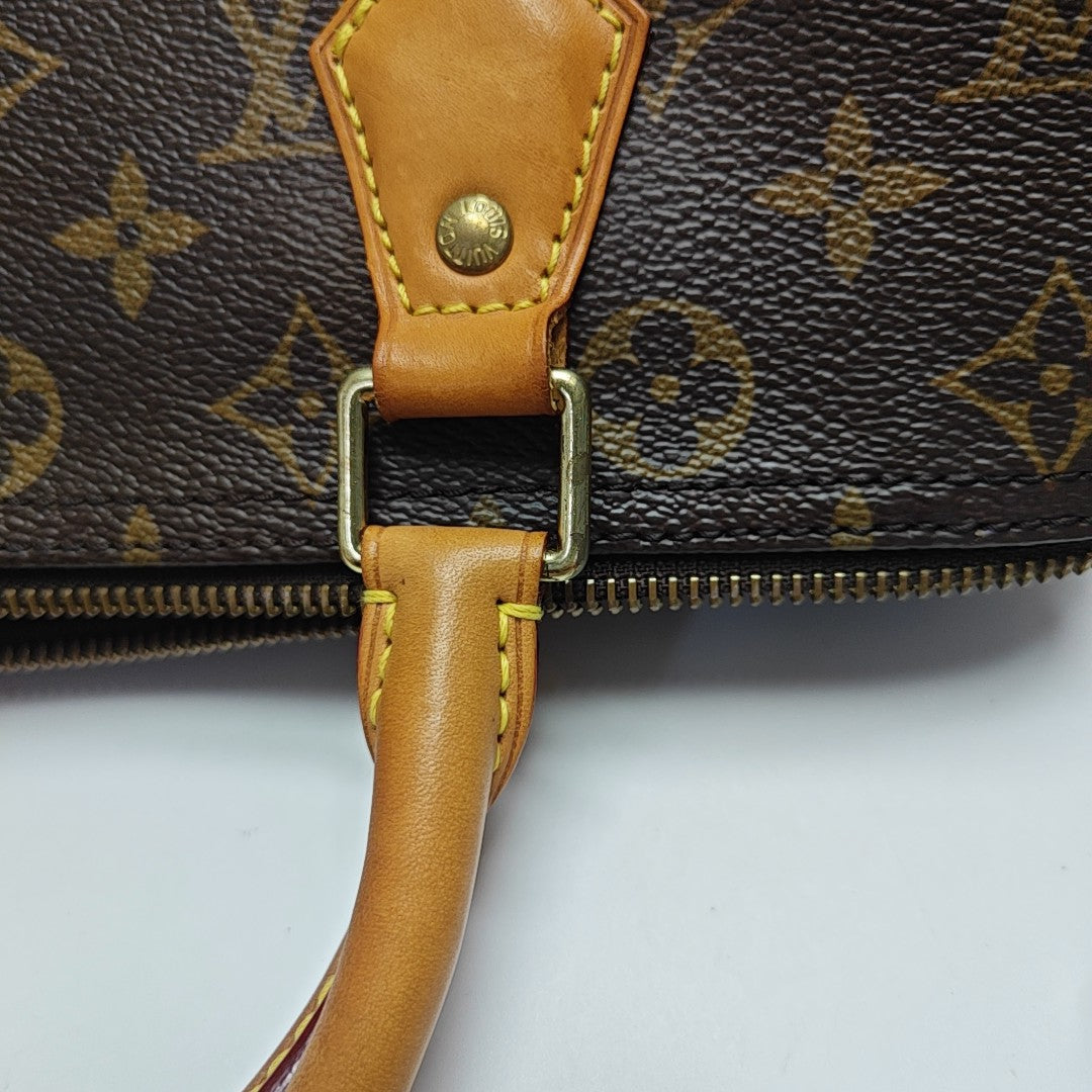 SPEEDY 30 Monogram Coated Canvas Brown