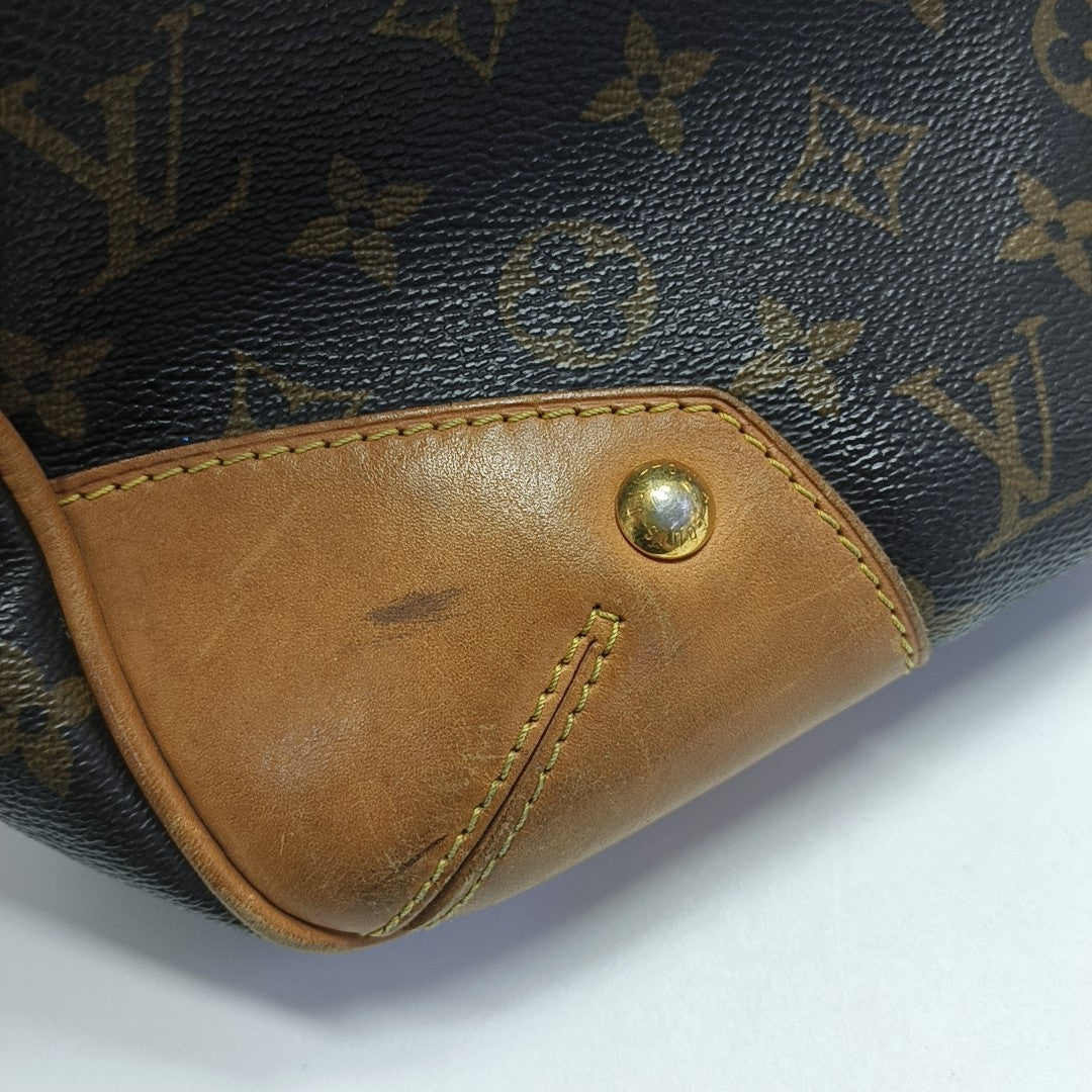 ESTRELA MM Monogram Coated Canvas Brown