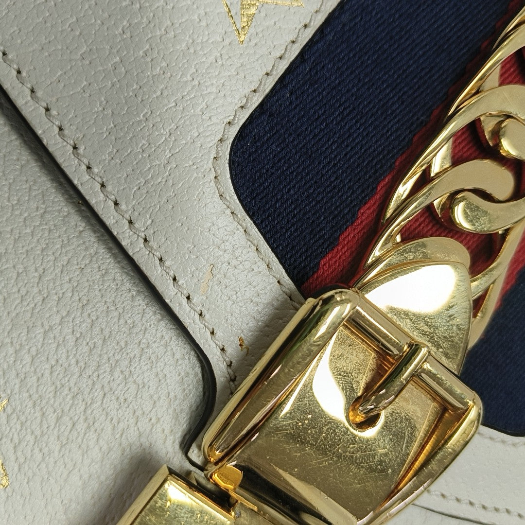 Calfskin Shoulder Bag Small White