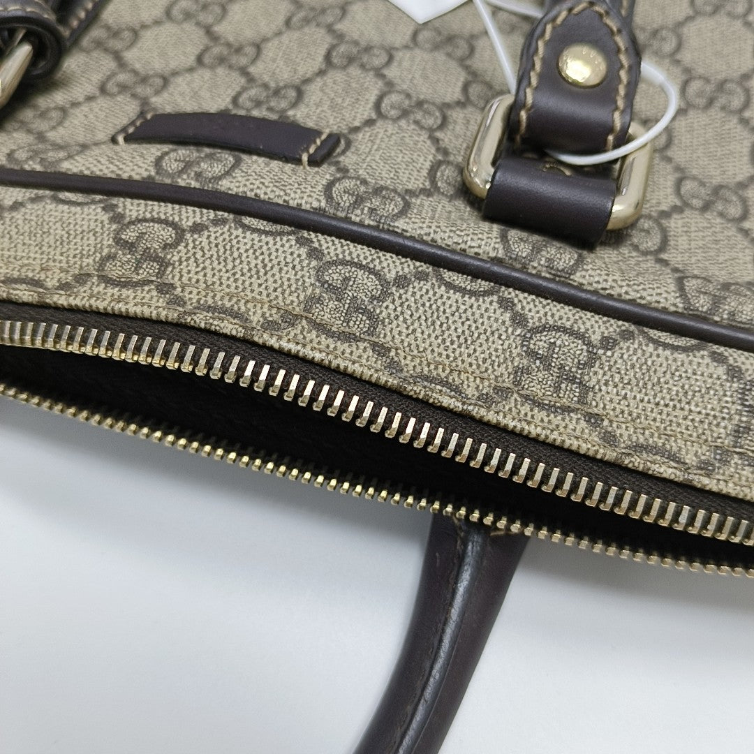 Monogram Coated Canvas Top Handle Bag Beige