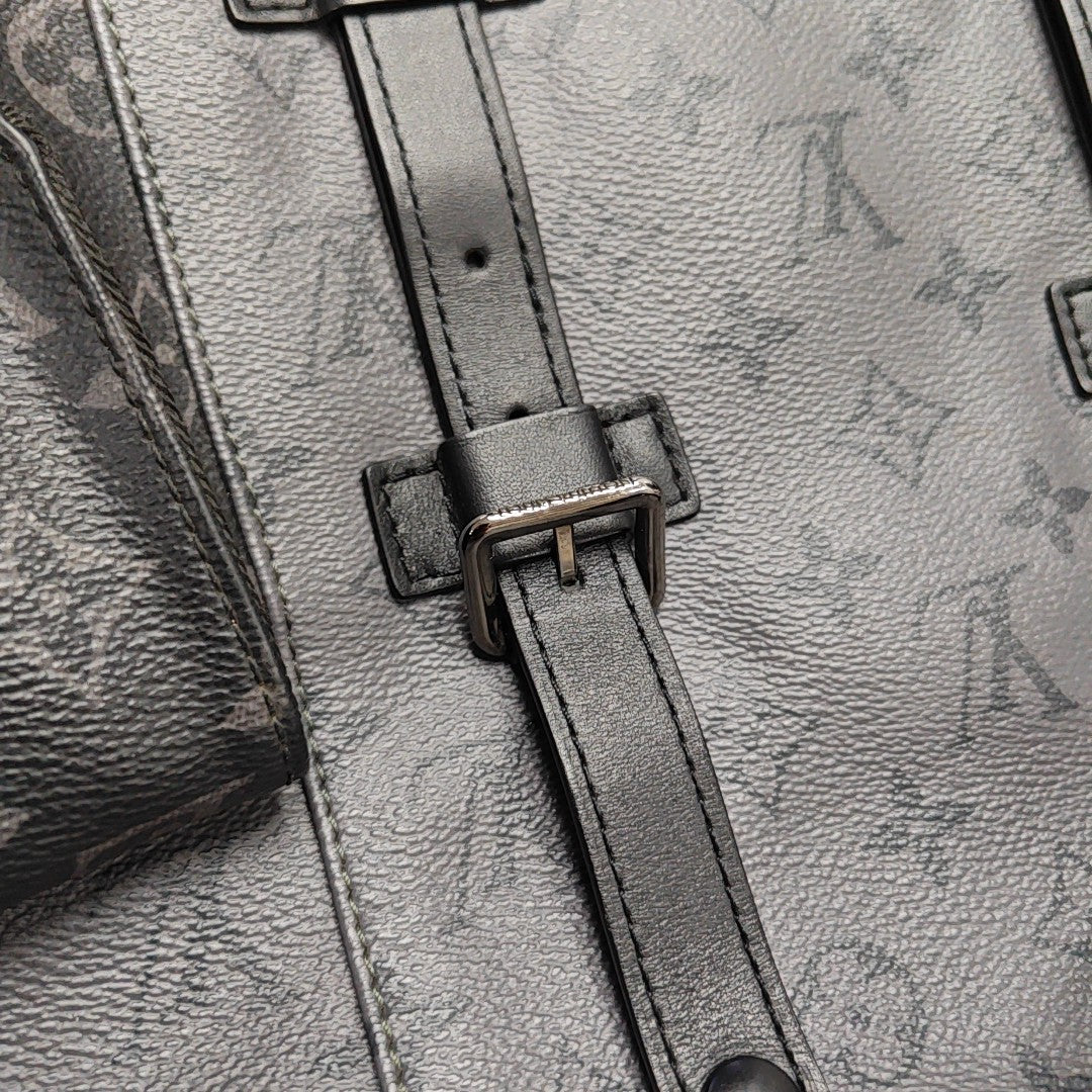 CHRISTOPHER Monogram Coated Canvas Gray