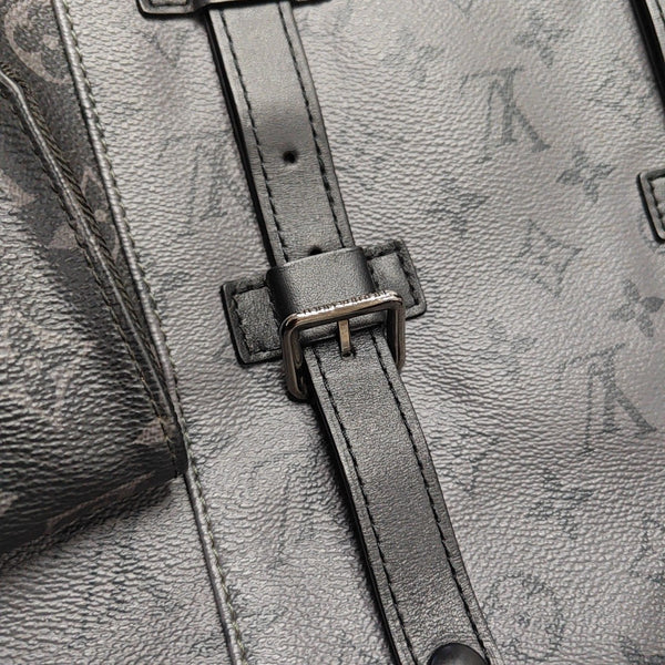 CHRISTOPHER Monogram Coated Canvas Gray