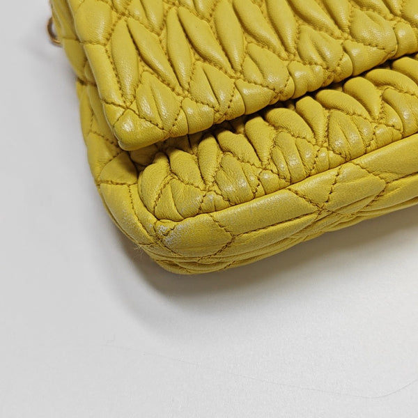 Crystal Quilted Lambskin Yellow