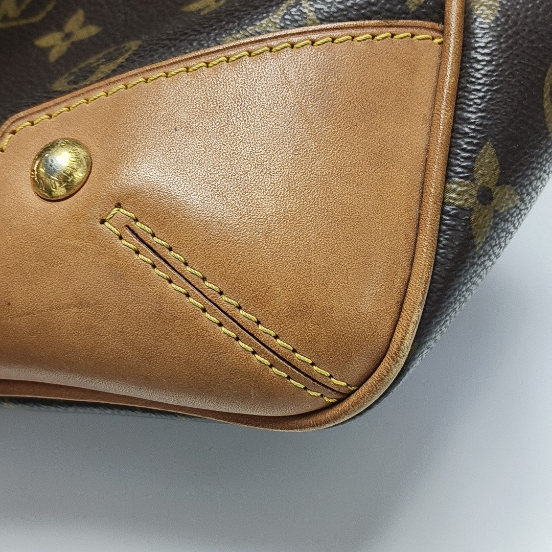 ESTRELA MM Monogram Coated Canvas Brown