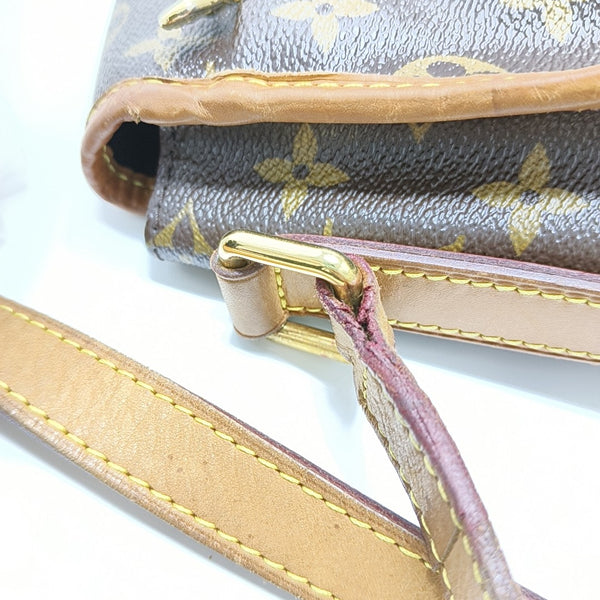 MENILMONTANT MM Monogram Coated Canvas Brown
