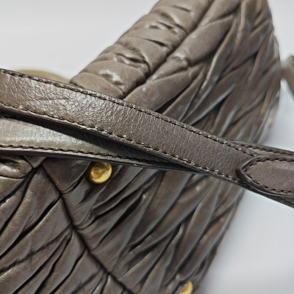 Madras Quilted Lambskin Green