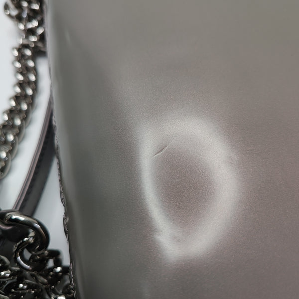 BOY CHANEL Maxi Patent Leather Gray