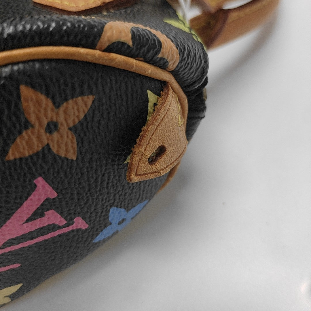 LV × TM SPEEDY Nano Lona Monogram Revestida Negra