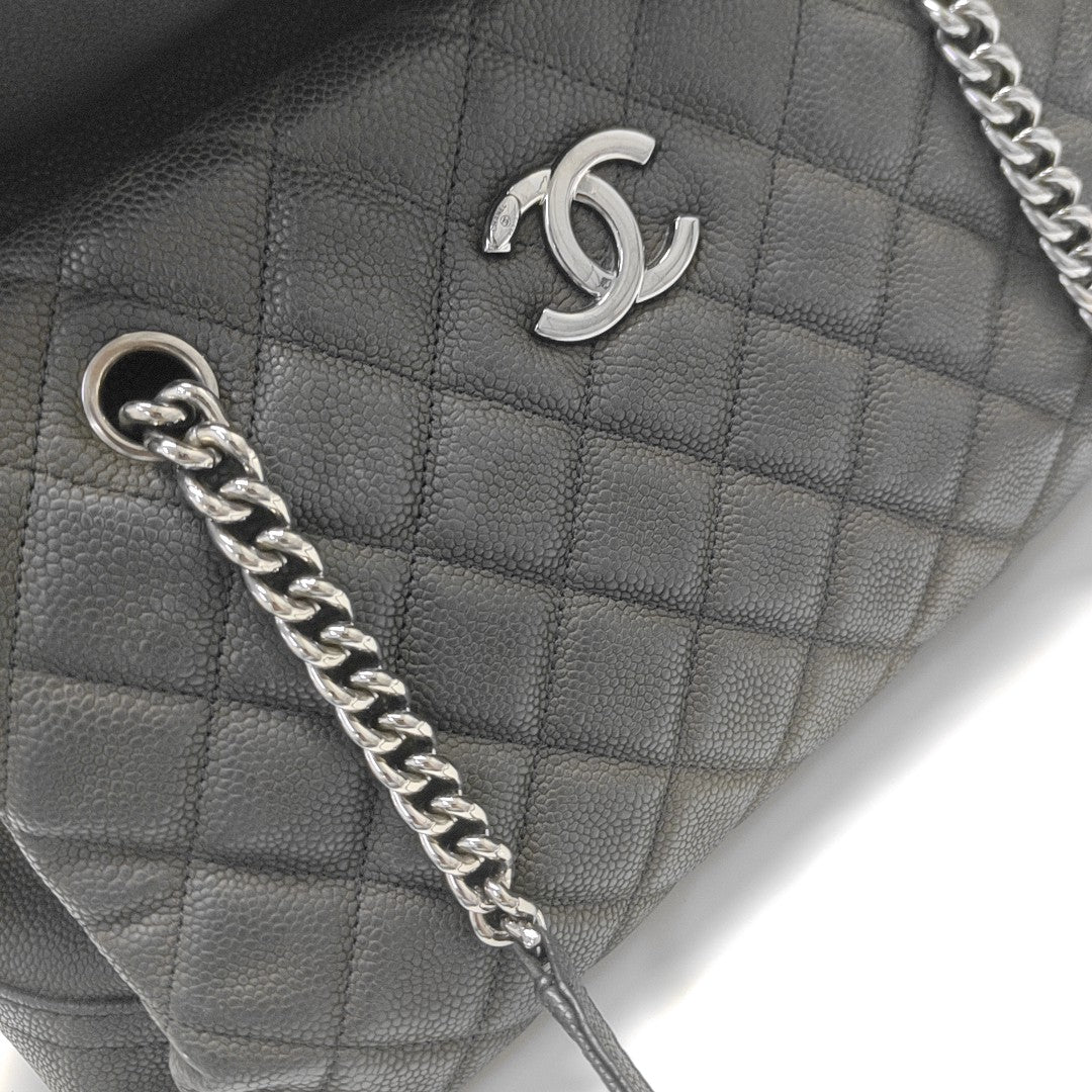 Quilted Grained Calfskin Black