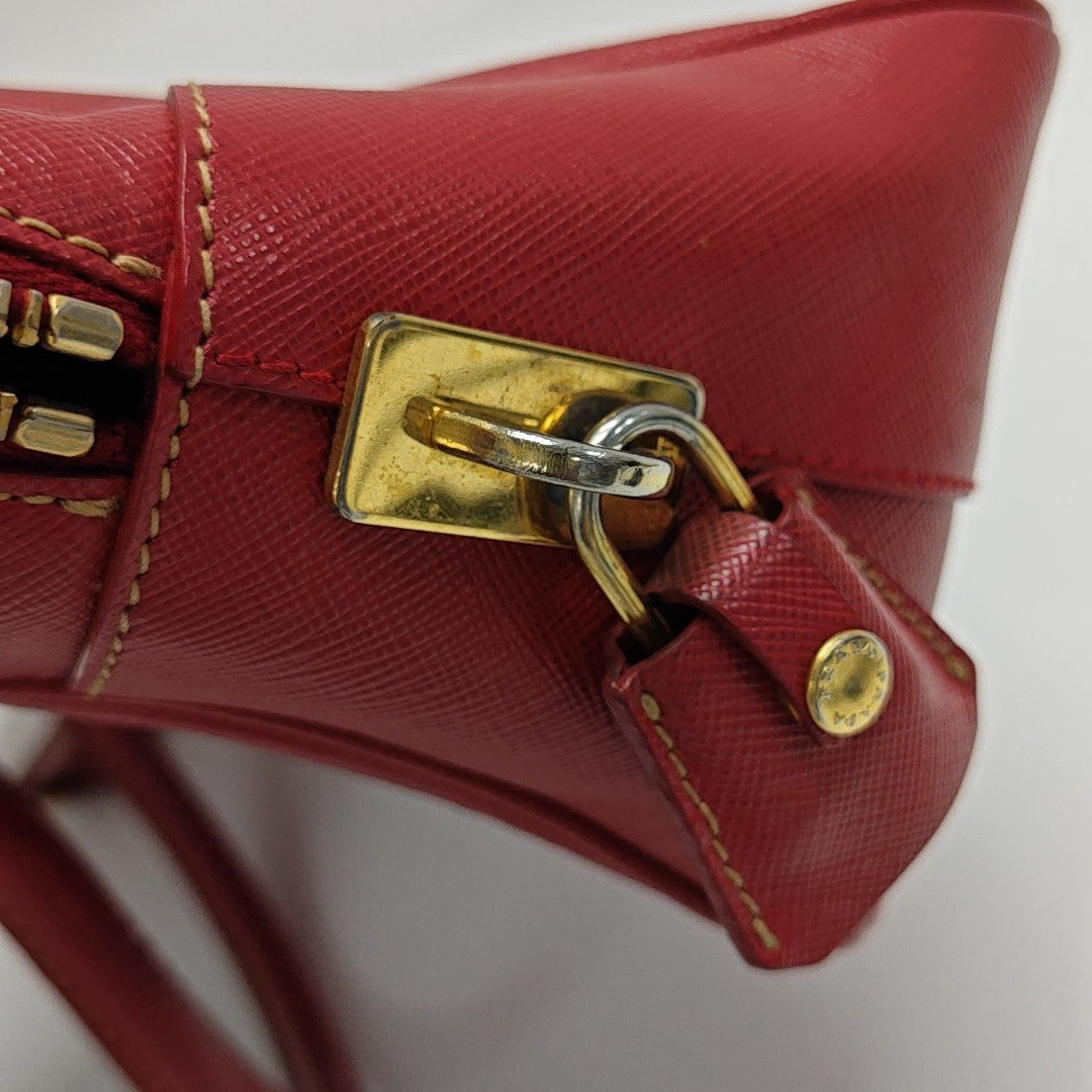Suitcase Saffiano Calfskin Red