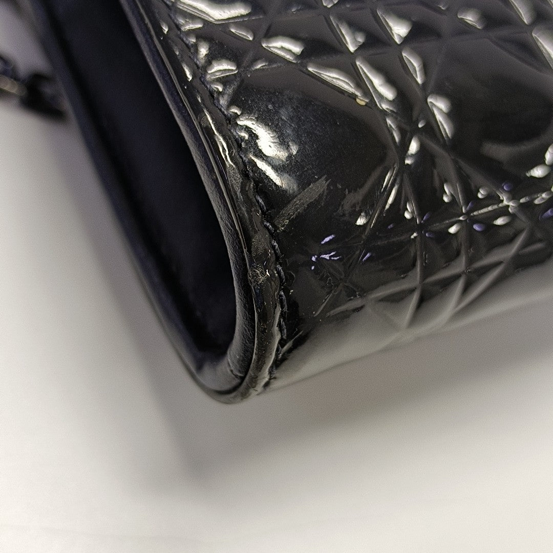 Lady Dior Small Cannage Patent Leather Blue