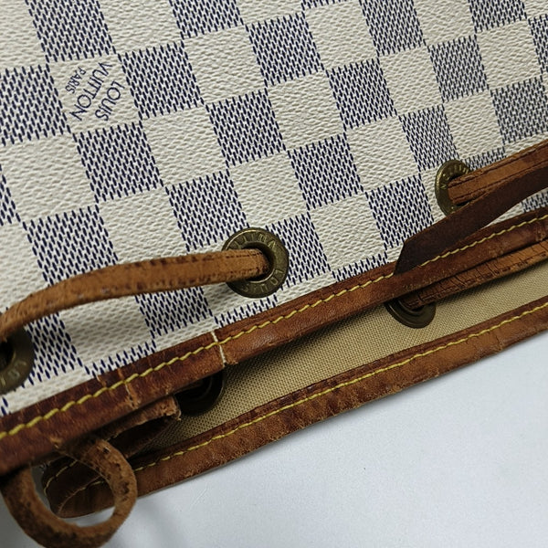 NOÉ GM Damier Azur Coated Canvas White