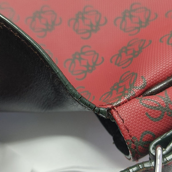 Monogram Coated Canvas Shoulder Bag Red