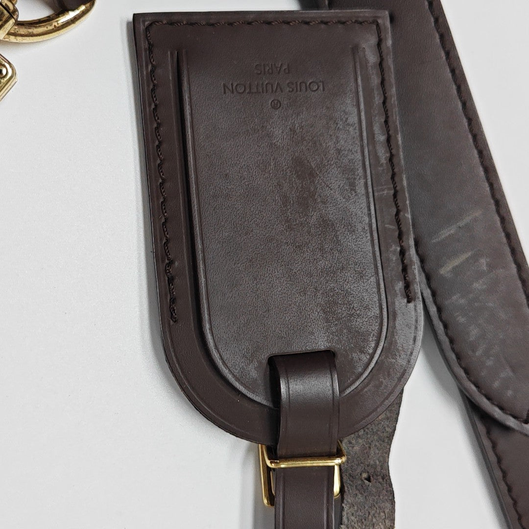 KEEPALL 45 Damier Ebene Coated Canvas Brown