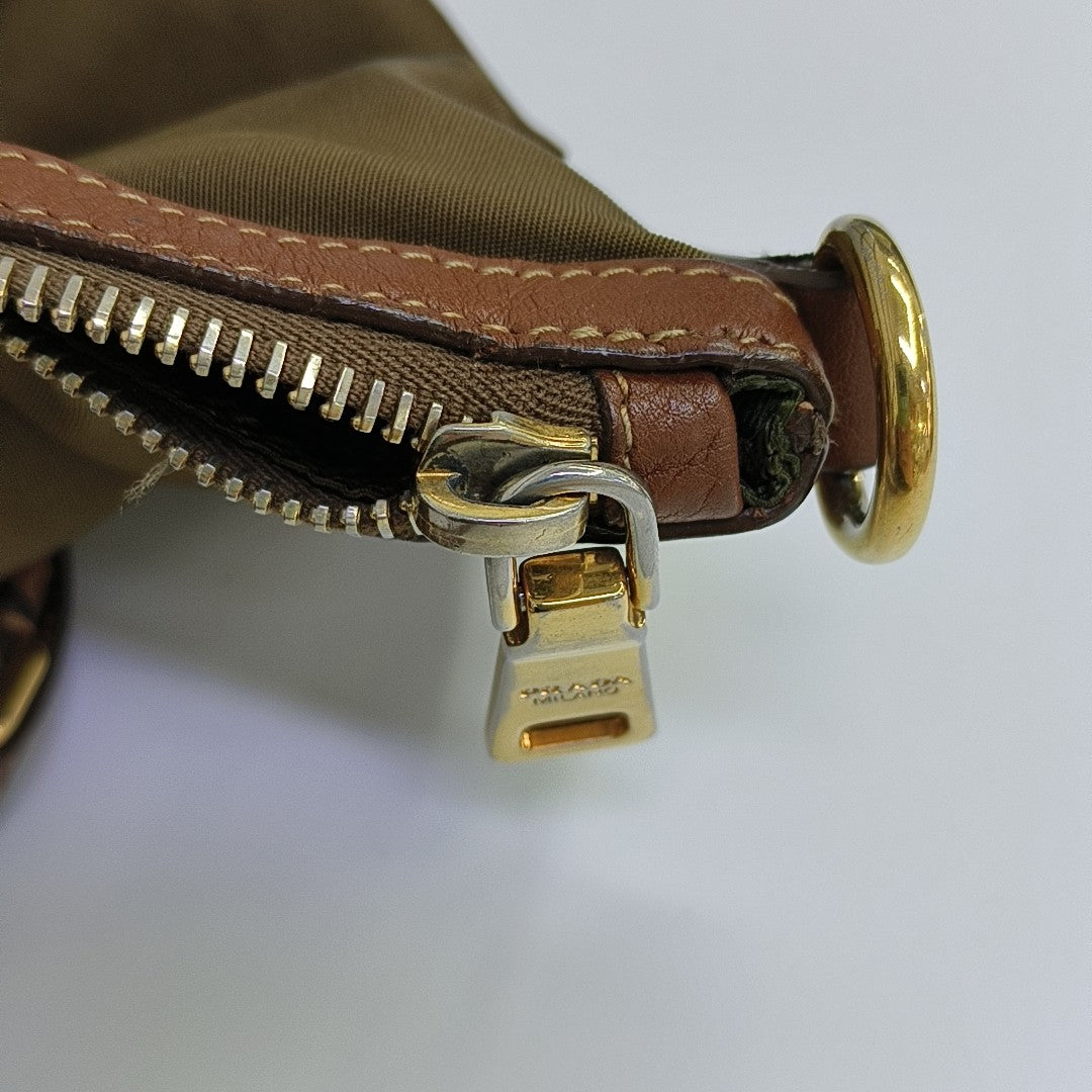 Nylon Shoulder Bag Green
