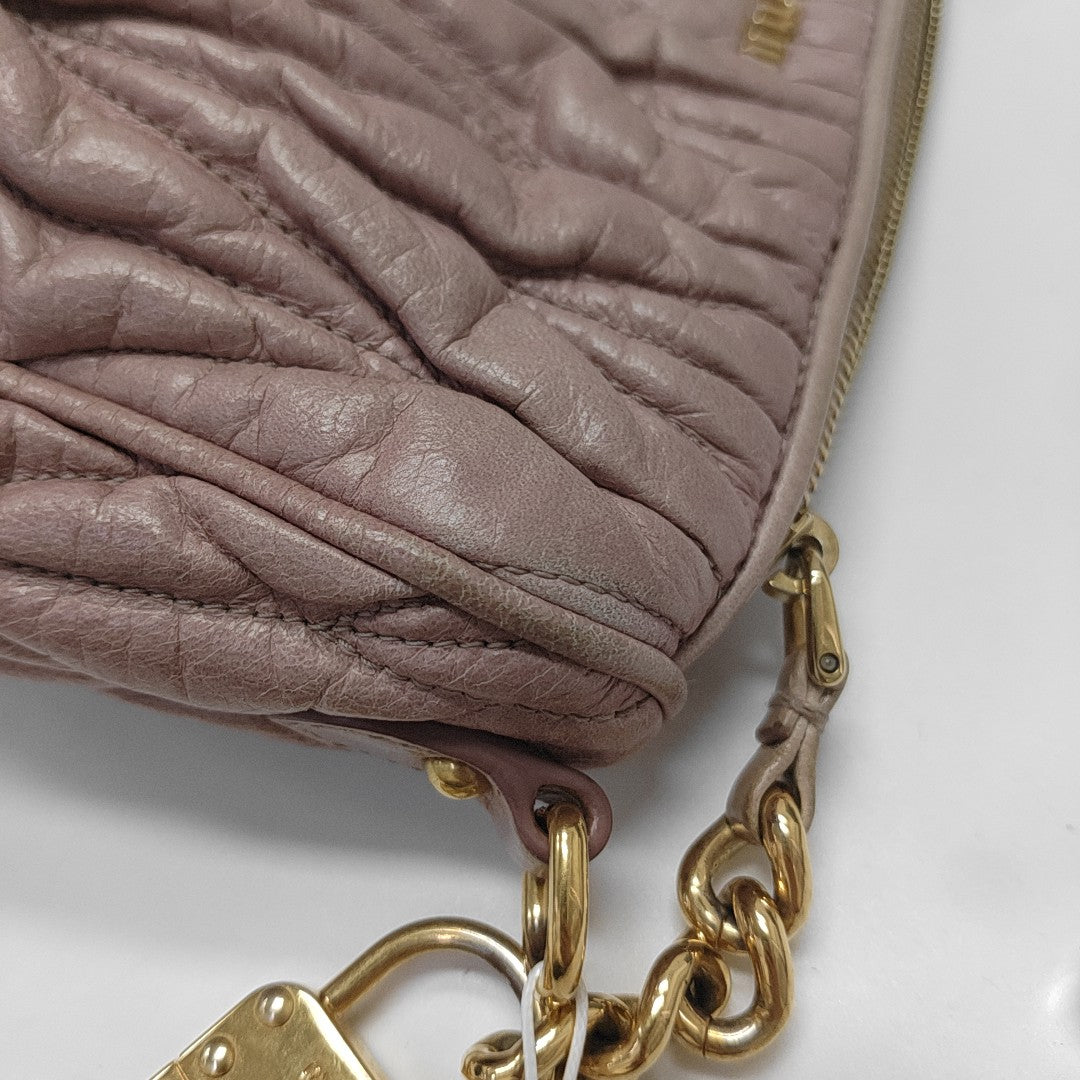 Quilted Lambskin Shoulder Bag Pink