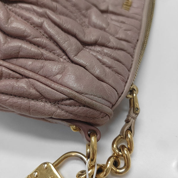 Quilted Lambskin Shoulder Bag Pink