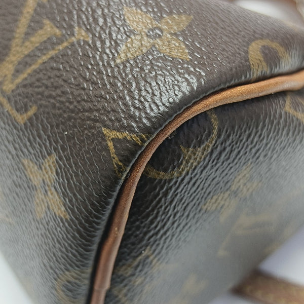 SPEEDY Nano Monogram Coated Canvas Brown