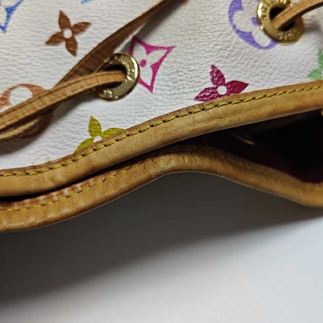 LV × TM NÉONOÉ MM Monogram Coated Canvas White