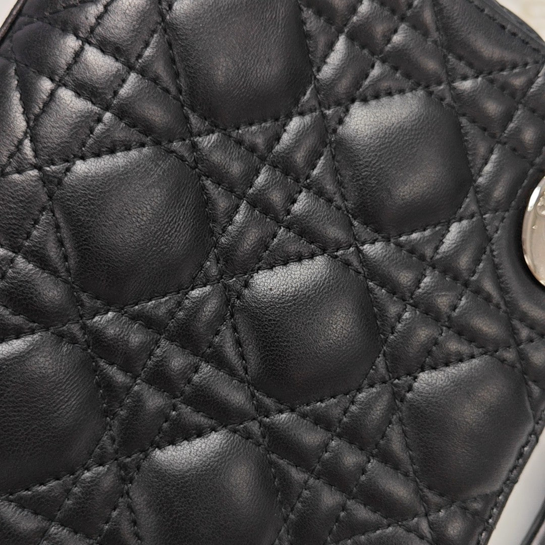 Lady Dior Mini Quilted Lambskin Black