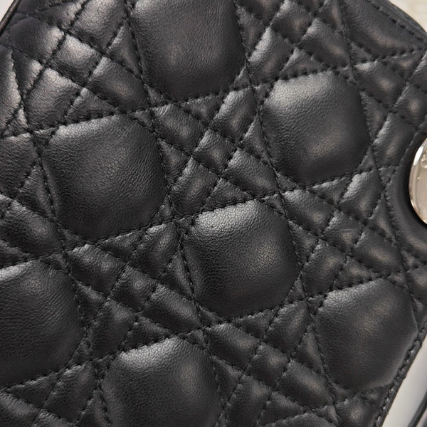 Lady Dior Mini Quilted Lambskin Black