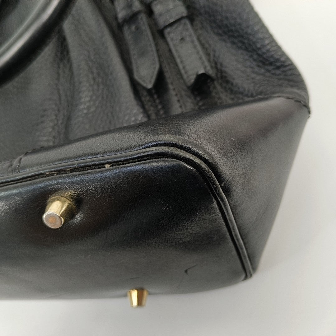 Calfskin Tote Bag Small Black