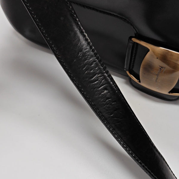 Calfskin Top Handle Bag Black